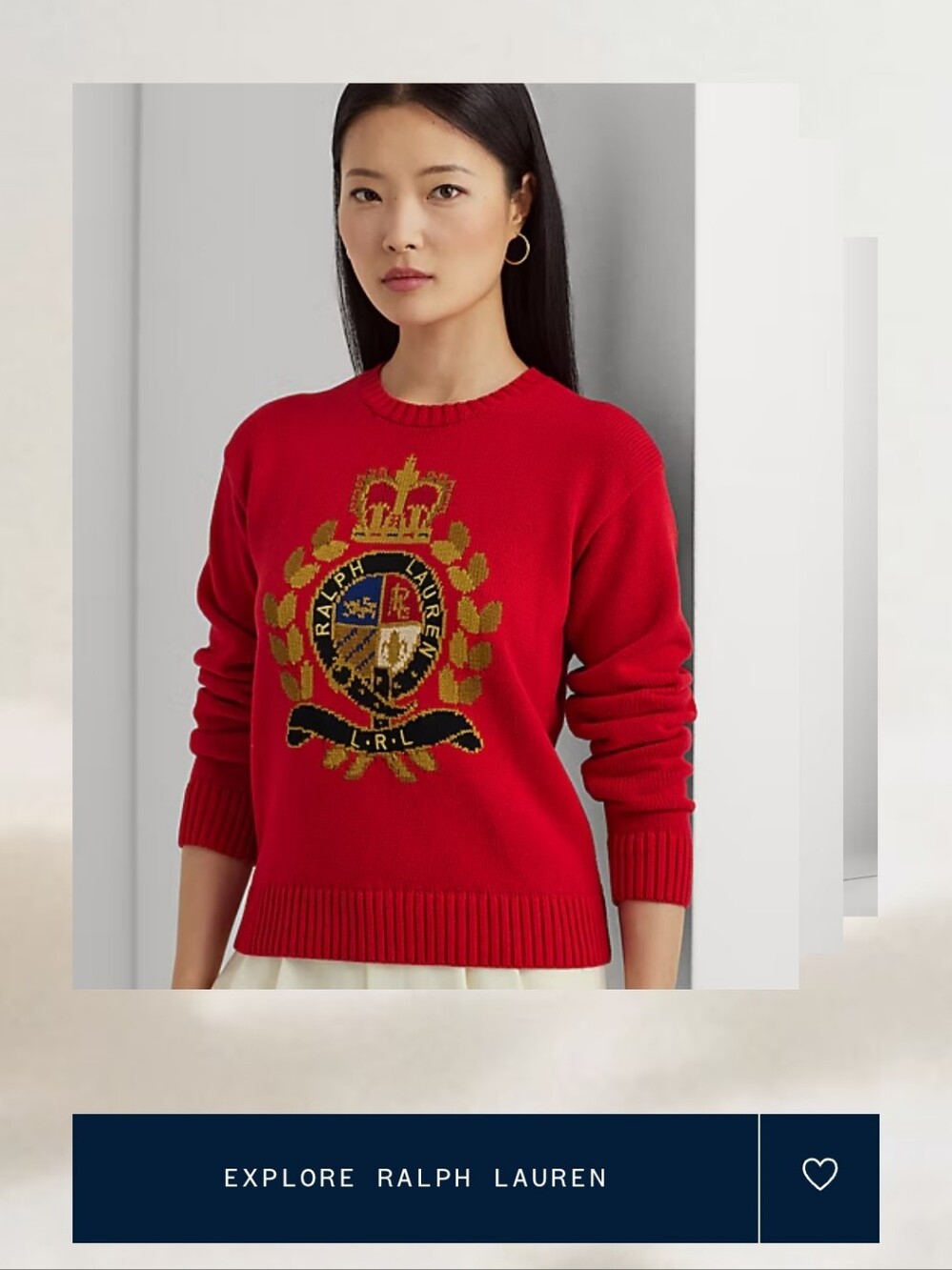 Authentic Lauren Ralph Lauren Crewneck Logo Pull On Sweater Size Large - Picture 8 of 13